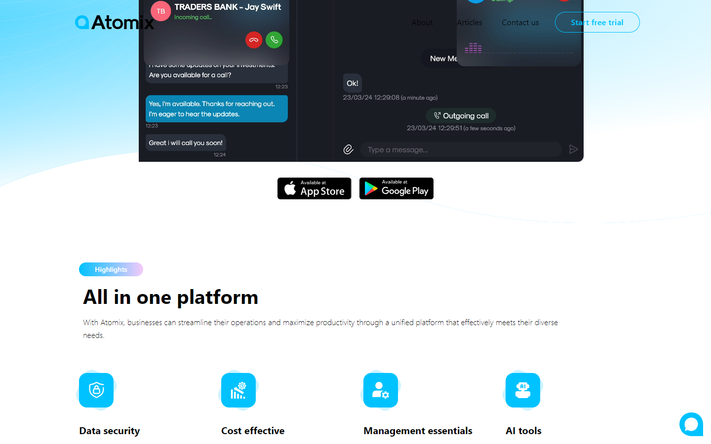 All in One Platform — App Store