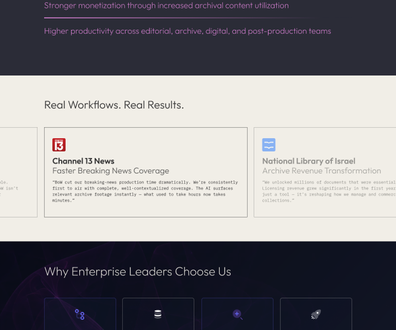 Real Workflows. Real Results.