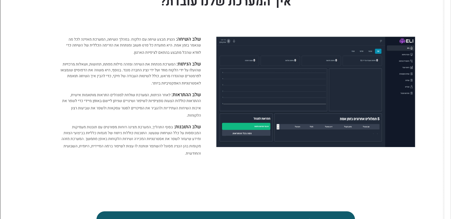 איך המערכת עובדת — Flow + Dashboard Screenshots