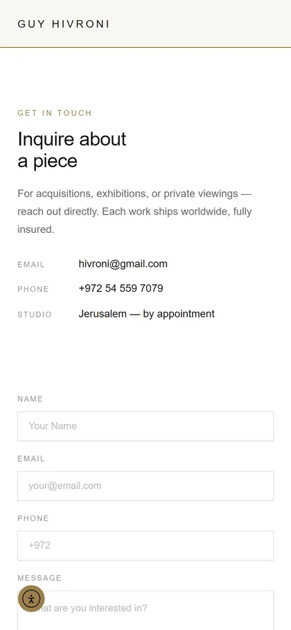 Contact במובייל