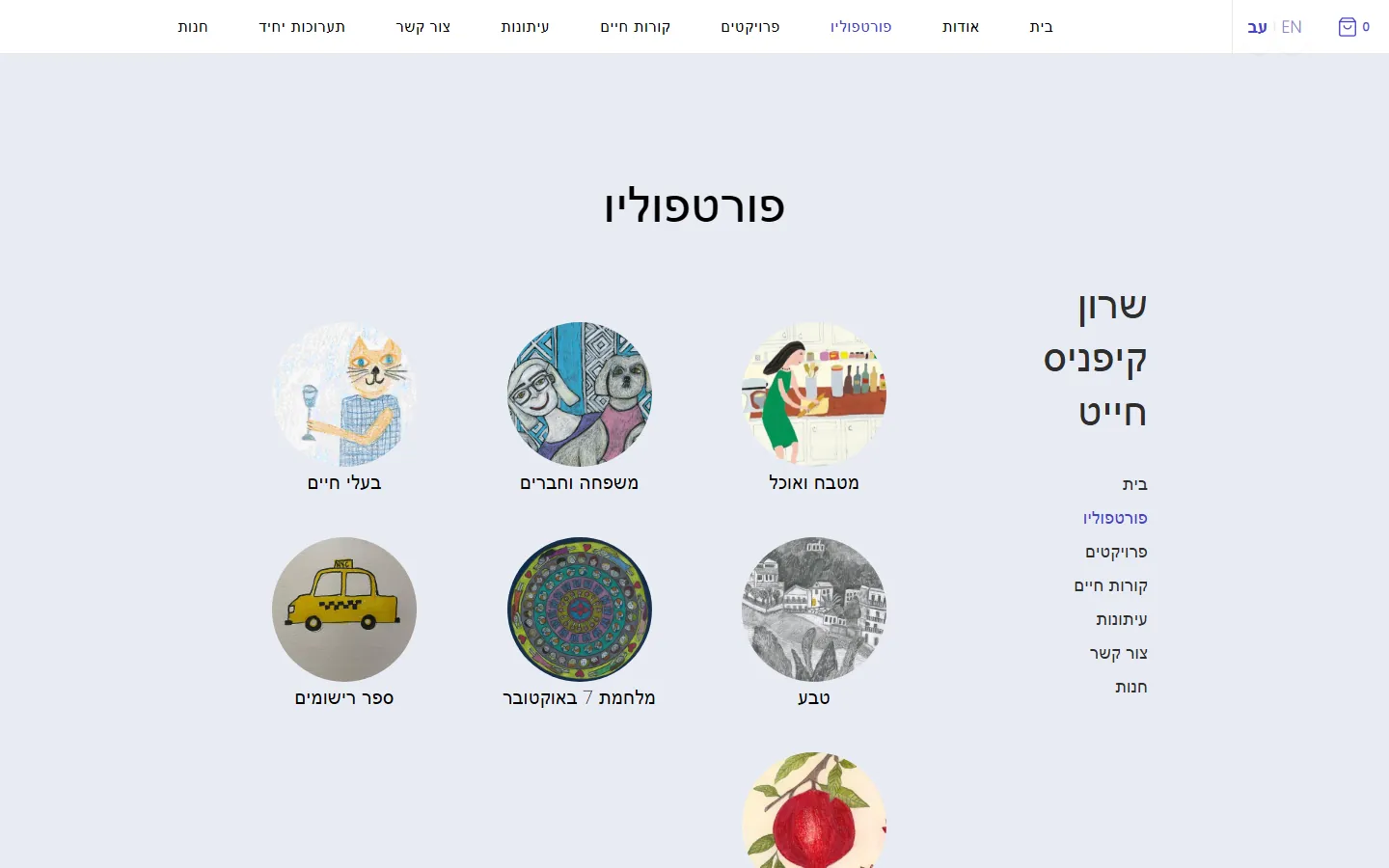 עמוד הפורטפוליו